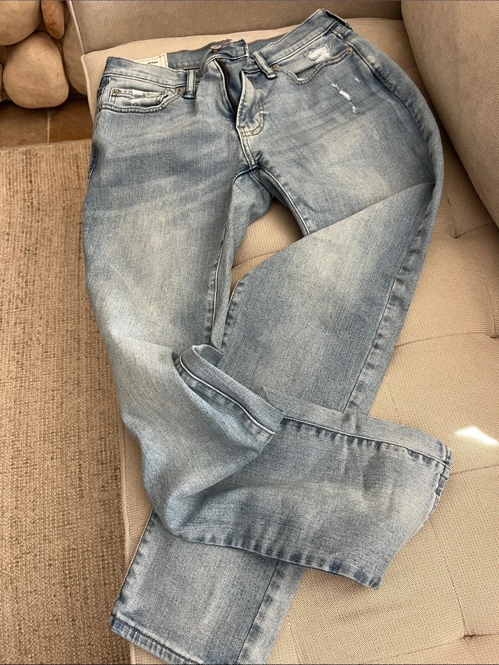 Abercrombie & Fitch Light Wash Slim Straight Jeans